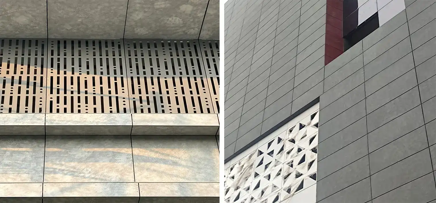 Ventilated façade materials
